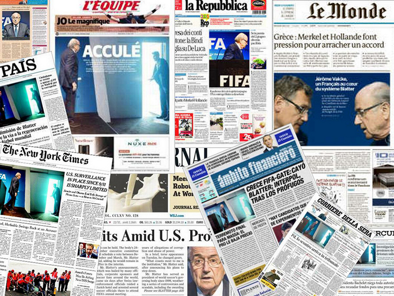 Sepp Blatter front pages