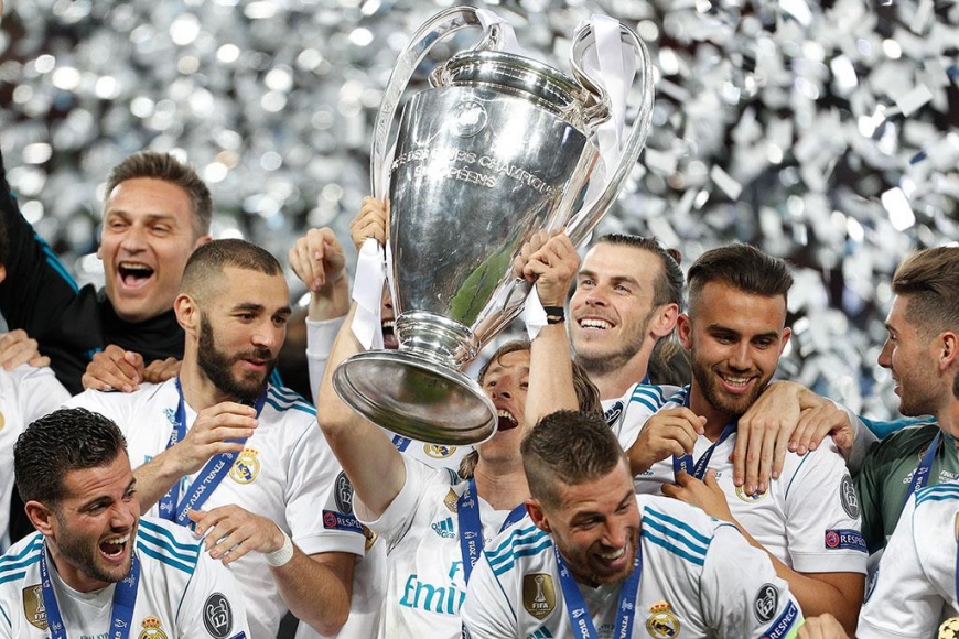 Празднование победы в Лиге чемпионов в раздевалке «Реала»! (ВИДЕО)