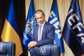 УЕФА опубликовал репортаж о визите президента организации Александера Чеферина в Украину