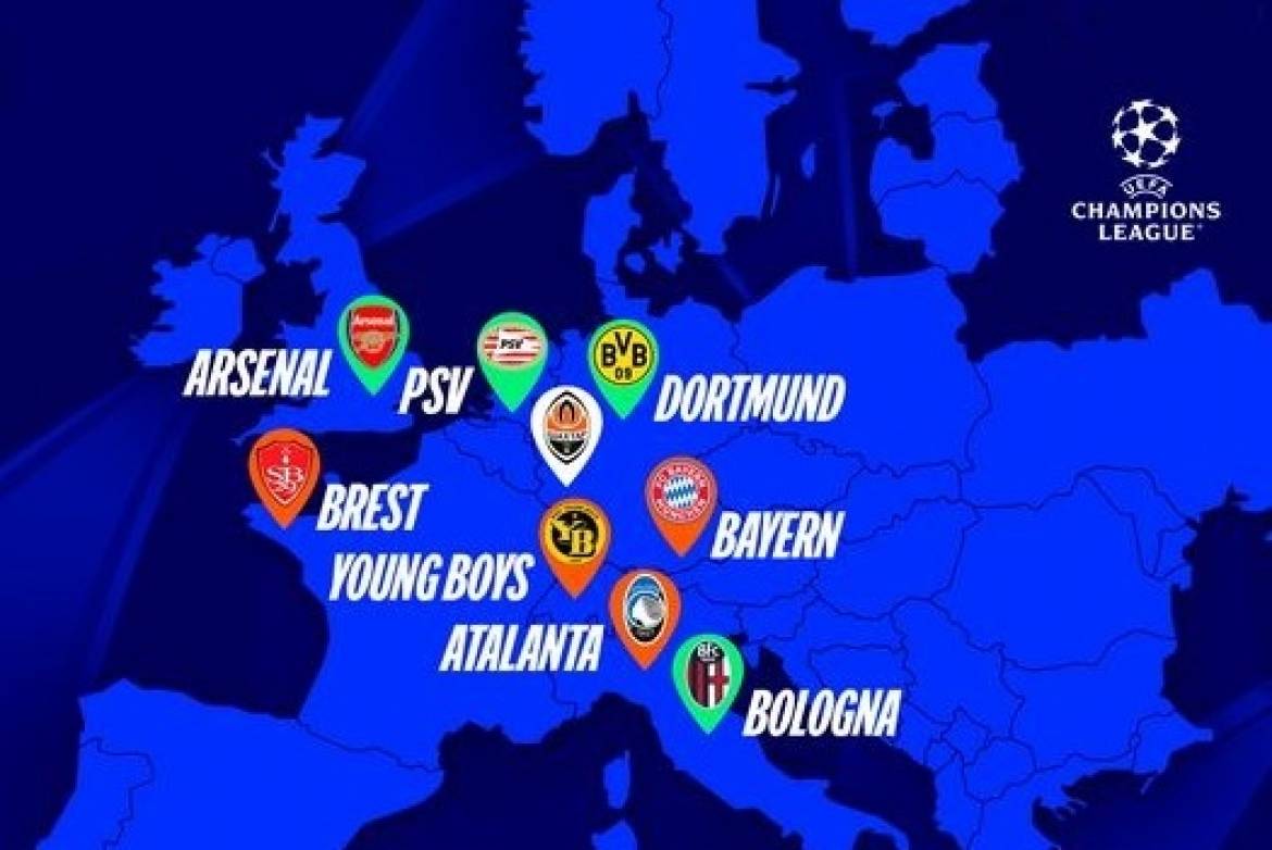 Програма матчів "Шахтаря" у Лізі чемпіонів 2024/25
